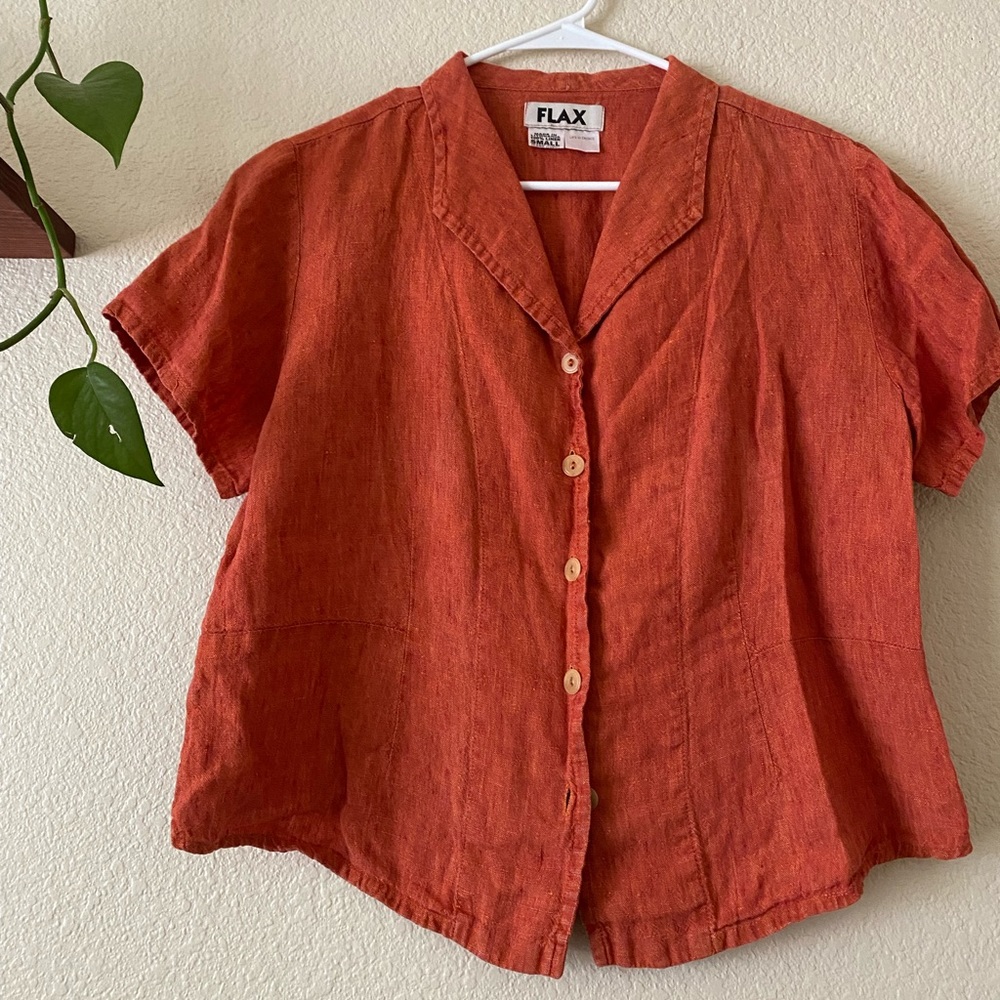 FLAX 100% Linen Button-Up